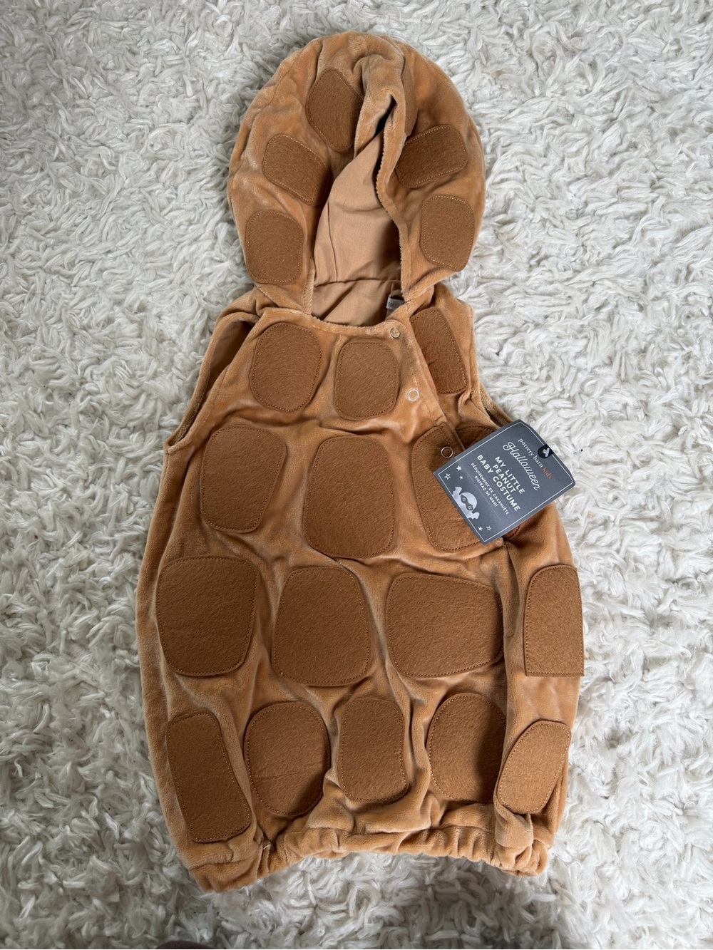 Pottery Barn Kids Brown Turtle Shell Costume Hoodie